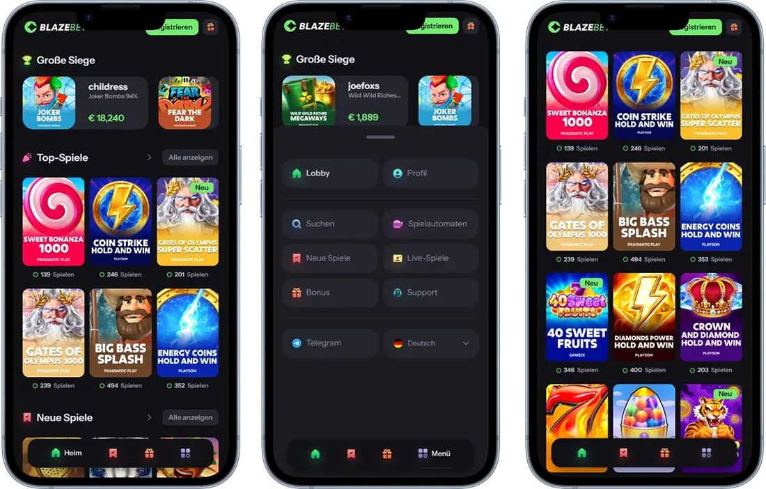 BlazeBet Casino Mobile Gaming
